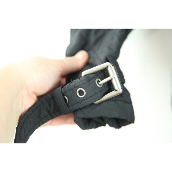 NO BELT Max Mara Weekend Black Quilted Women's Trench Coat US 12 - Picture 4 of 13